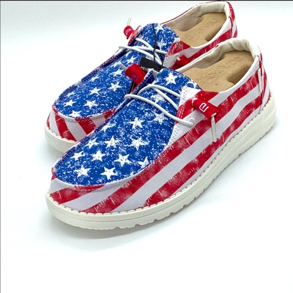 HEY DUDE Wendy Star Spangled Size 7 -NWT